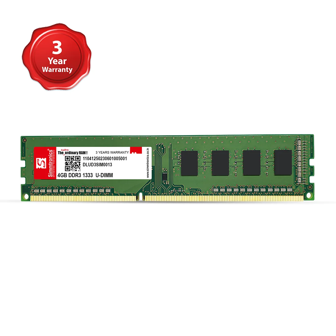 Simmtronics 4GB DDR3 DESKTOP RAM 1333MHz