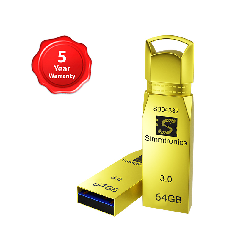 Simmtronics 64GB ZipX USB DRIVE 3.0 METAL BODY