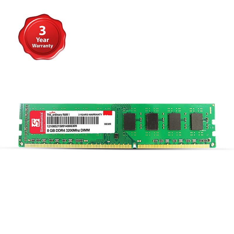 Simmtronics 8GB DDR4 DESKTOP RAM 3200MHz